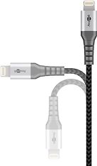 Goobay Textile Lightning - USB -kaapeli, 1,0 m, space gray, kuva 4