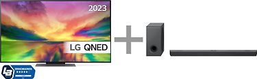 LG QNED81 55" 4K QNED TV (2023) + LG S90QY 5.1.3 Dolby Atmos Soundbar -tuotepaketti