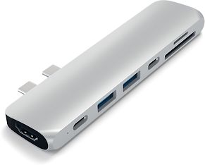 Satechi USB Type-C Pro Hub -adapteri, Silver