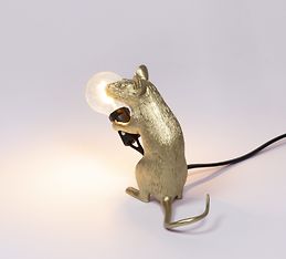 Seletti The Mouse Lamp Gold Mac -pöytävalaisin, kulta, kuva 5