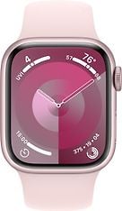 Apple Watch Series 9 (GPS) 41 mm pinkki alumiinikuori ja vaaleanpunainen urheiluranneke, M/L (MR943), kuva 2