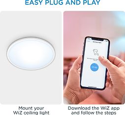 WiZ SuperSlim -kattovalaisin, pyöreä, valkoinen, 16 W, tunable white, Wi-Fi, kuva 7