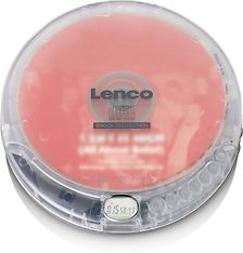 Lenco CD-202TR -kannettava CD/MP3-soitin, läpinäkyvä