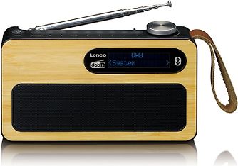 Lenco PDR-040 -kannettava FM-radio, ruskea/musta, kuva 2