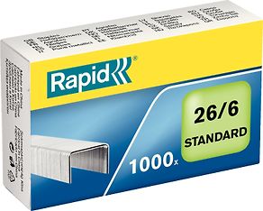 Rapid Standard -niitit 26/6, galvanoitu, 10 pakettia