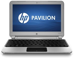 HP Pavilion dm1-3205eo 11.6" HD/Athlon II E-350/4 GB/500 GB/Windows 7 Premium 32-bit -kannettava tietokone, musta.