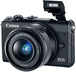 Canon EOS M100 -mikrojärjestelmäkamera, musta + 15-45 mm objektiivi, kuva 3