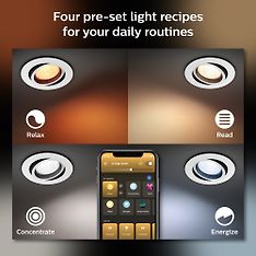 Philips Hue Centura -älyalasvalo, White and color ambiance, alumiini pyöreä kehys, 3-PACK, kuva 11