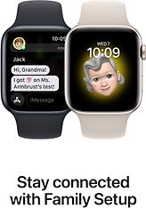 Apple Watch SE (GPS + Cellular) 44 mm hopeanvärinen alumiinikuori ja valkoinen urheiluranneke (MNQ23), kuva 5