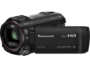 Panasonic V750 digivideokamera, musta