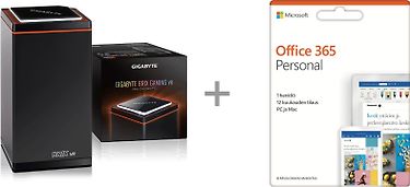 Gigabyte GB-BNi7HG6-1060 Brix VR -tietokone, Win 10 + Microsoft Office 365 Personal - 12 kk