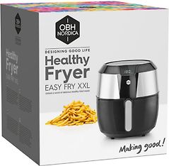 OBH Nordica Easy Fry XXL -airfryer, musta/teräs, kuva 18