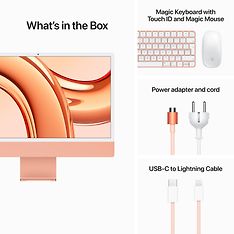 Apple iMac 24" M3 24 Gt, 256 Gt -tietokone, oranssi (Z19R), kuva 9