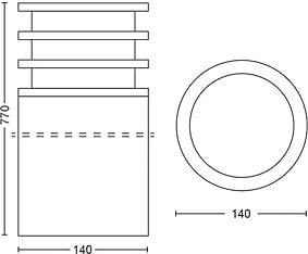 Philips Lucca HUE Outdoor white -älypylväsvalaisin, korkea (77cm), antrasiitti, ulkokäyttöön 9,5W, kuva 15