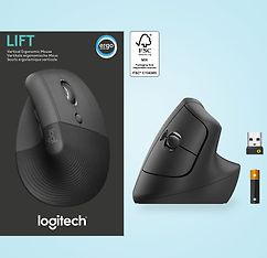 Logitech Lift -hiiri, musta, kuva 7