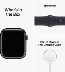 Apple Watch Series 8 (GPS + Cellular) 41 mm keskiyönsininen alumiinikuori ja keskiyönsininen urheiluranneke (MNHV3), kuva 9