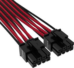 Corsair Premium Individually Sleeved 12+4pin PCIe Gen 5 12VHPWR 600W -kaapeli, punainen/musta, kuva 2