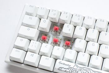 Ducky One 3 Mini 60% -mekaaninen näppäimistö Cherry MX Red -kytkimillä, valkoinen, kuva 5