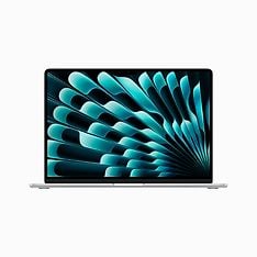 Apple MacBook Air 15" M2 8 Gt, 512 Gt 2023 -kannettava, hopea (MQKT3)