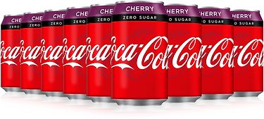 Coca-Cola Zero Cherry -virvoitusjuoma, 330 ml, 24-PACK