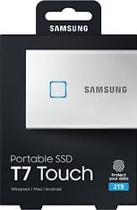 Samsung T7 Touch -ulkoinen SSD-levy, 2 Tt, hopea, kuva 14