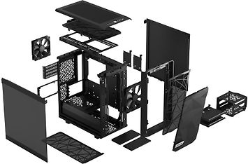 Fractal Design Meshify 2 Mini Micro-ATX-kotelo ikkunalla, musta, kuva 7