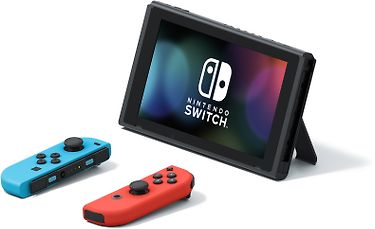 Nintendo Switch -pelikonsoli, neonpunainen ja neonsininen, kuva 5