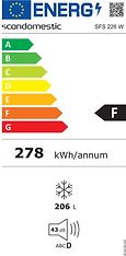 Scandomestic SFS 226 W -kaappipakastin, valkoinen, kuva 6