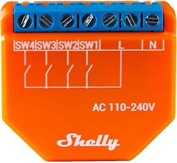 Shelly Plus i4 -ohjainlaite Wi-Fi-verkkoon