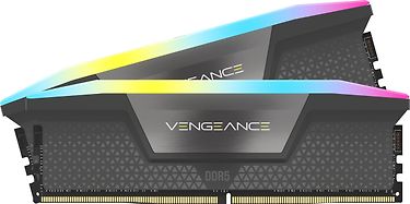 Corsair Vengeance RGB DDR5 6000 MHz CL30 32 Gt -muistimodulipaketti, harmaa, kuva 2