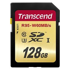 Transcend 128 GB UHS-I U3 SDXC-muistikortti