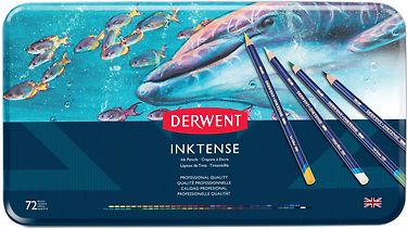 Derwent Inktense -mustevärikynälajitelma, 72 kynää
