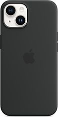 Apple iPhone 14 silikonikuori MagSafella, keskiyö, kuva 4