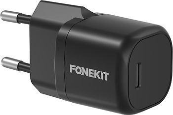 FoneKit Mini 20W -verkkovirtalaturi, USB-C, musta, kuva 3