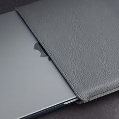 Woolnut Leather Sleeve -suojatasku 14" MacBook Pro, harmaa, kuva 7