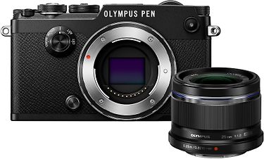 Olympus PEN-F + 25mm f/1.8 musta