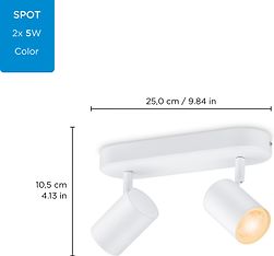 WiZ IMAGEO Spots -kohdevalaisin, 2-osainen, valkoinen, RGB, Wi-Fi, kuva 8