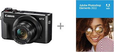 Canon PowerShot G7 X Mark II -digikamera + Adobe Photoshop Elements 2022