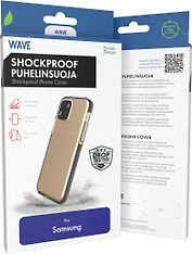 Wave Shockproof -suojakuori, Samsung Galaxy S22, läpinäkyvä