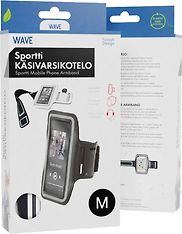Wave käsivarsikotelo älypuhelimille, M-koko, valkoinen, kuva 5