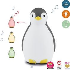 Zazu Pam -unirytmiä opettava musiikkiyövalo, pingviini, harmaa