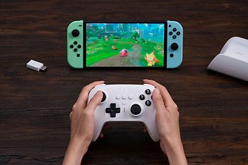 8BitDo Ultimate Bluetooth Controller -peliohjain, valkoinen, Switch / PC, kuva 8