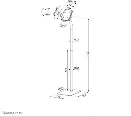 Neomounts by Newstar FL15-625BL1 -tablettiteline lattialle, musta, kuva 15