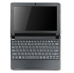 Acer eMachines 350/10.1"/Atom N450/1 GB/160GB/Windows 7 Starter - kannettava tietokone, musta, kuva 3