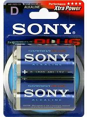 Sony Stamina Plus alkaliparisto, 2kpl D- paristoa (LR20) 1,5V