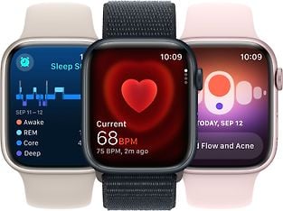 Apple Watch Series 9 (GPS) 41 mm pinkki alumiinikuori ja vaaleanpunainen urheiluranneke, M/L (MR943), kuva 7