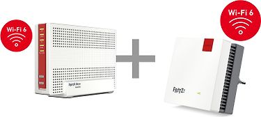 AVM FRITZ!Box 6690 WiFi 6 -kaapelimodeemi ja Mesh WiFi 6 toistin