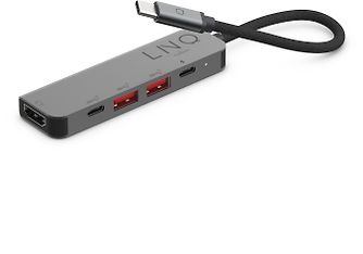 LINQ 5 in 1 PRO USB-C Multiport Hub, alumiininharmaa, kuva 4