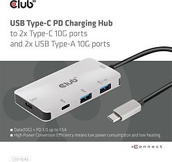 Club 3D Type-C PD Charging Hub -hubi, kuva 2