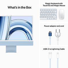 Apple iMac 24" M3 24 Gt, 256 Gt -tietokone, sininen (MQRQ3), kuva 9